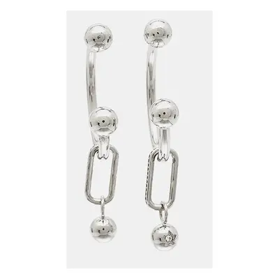 Burberry Crystals Silver Hoop Earrings