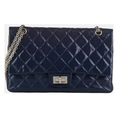 Chanel Blue Reissue Patent Leather Double Flap