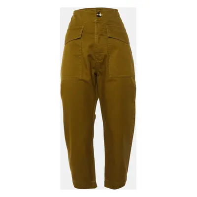 Isabel Marant Etoile Green Cotton Tapered Trousers