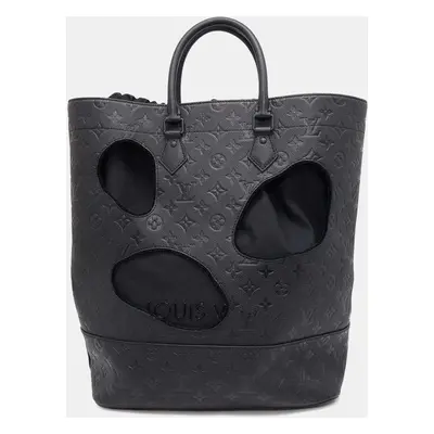 Louis Vuitton Black Monogram Empreinte Withholes MM Tote Bag