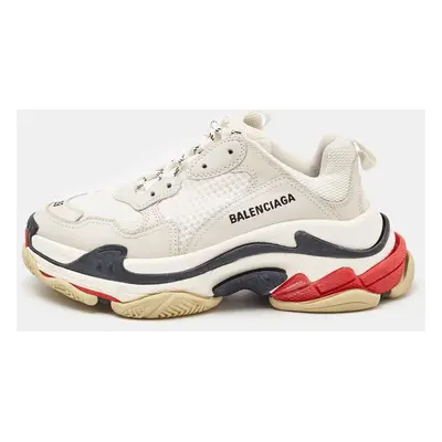 Balenciaga Multicolor Mesh and Faux Leather Triple Sneakers Size