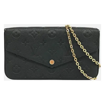 Louis Vuitton Black Canvas Monogram Empreinte Pochette Felicie bag