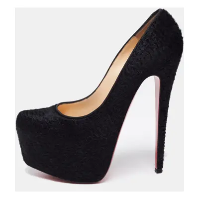 Christian Louboutin Black Calf Hair Daffodile Pumps Size