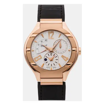 Piaget Silver 18k Rose Gold Polo G0A30028 Automatic Men's Wristwatch mm