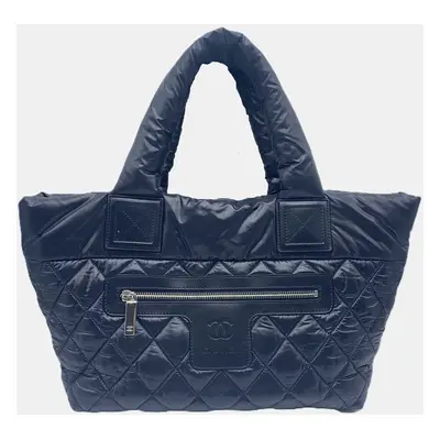 Chanel Black Canvas Nylon Coco Cocoon Tote Bag