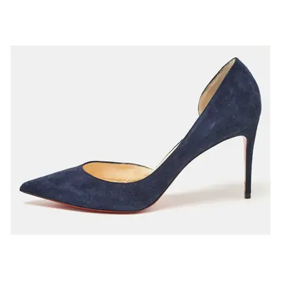 Christian Louboutin Navy Blue Suede Iriza Pumps Size 39.5