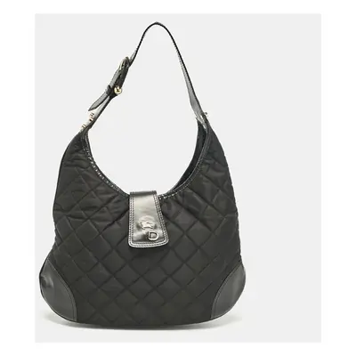 Burberry Black Quilted Nylon Brooke Hobo