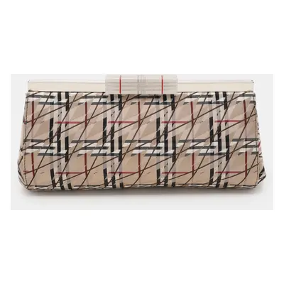 Burberry Multicolor Satin Frame Clutch