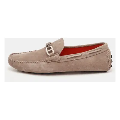 Hermes Brown Suede Alessandro Loafers Size 43.5