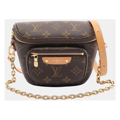 Louis Vuitton Coated Canvas Leather Brown Monogram Shoulder Bag