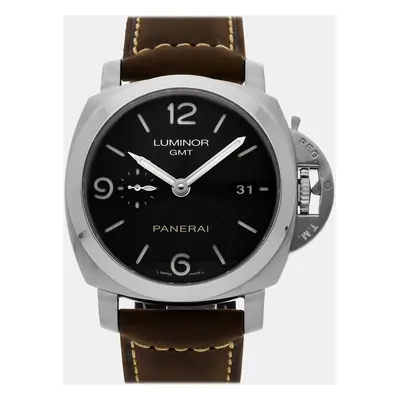 Panerai Black Stainless Steel Luminor PAM00320 Automatic Men's Wristwatch mm