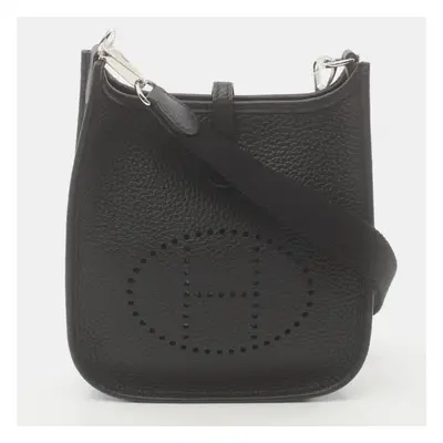 Hermes Black Leather Evelyne Tpm Amazon Shoulder Bag