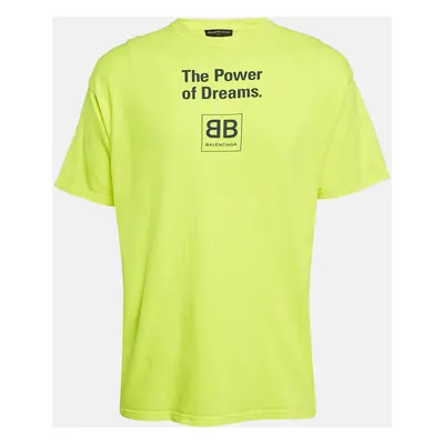 Balenciaga Neon Yellow Jersey The Power Of Dreams T-Shirt