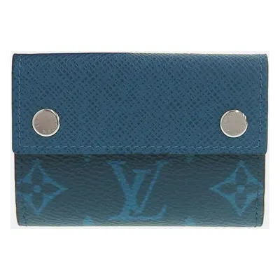 Louis Vuitton Blue Canvas Taiga Monogram Compact Wallet