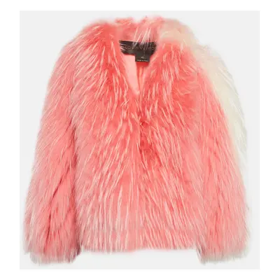 Louis Vuitton Pink Raccoon Fur Crop Jacket