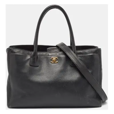 Chanel Black Caviar Leather Large Cerf Executive Tote