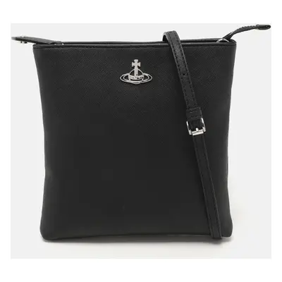 Vivienne Westwood Black Leather Crossbody Bag