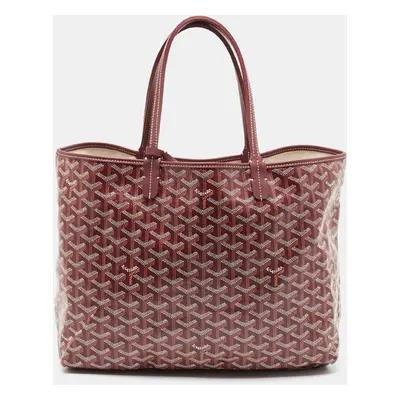 Goyard Burgundy Goyardine Coated Canvas and Leather Saint Louis PM Tote