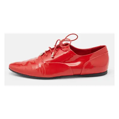 Gucci Red Patent Leather Lace Up Derby Size