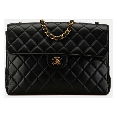 Chanel Black Leather Matelasse Chain Shoulder Bag