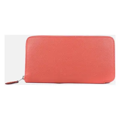 Hermes Pink Leather Azap Silk'In Long Wallet