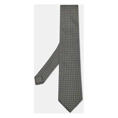 Lanvin Grey Patterned Silk Classic Tie