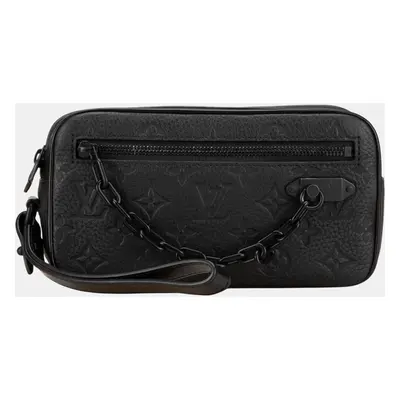 Louis Vuitton Grey Monogram Taurillon Pochette Volga