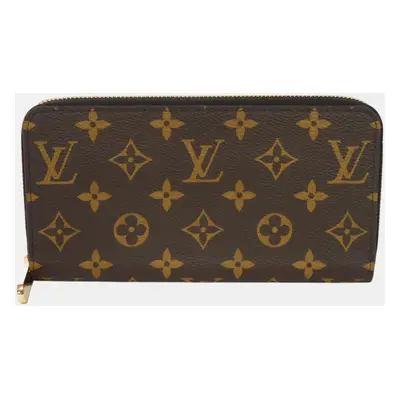 Louis Vuitton Brown Canvas Zippy Wallet