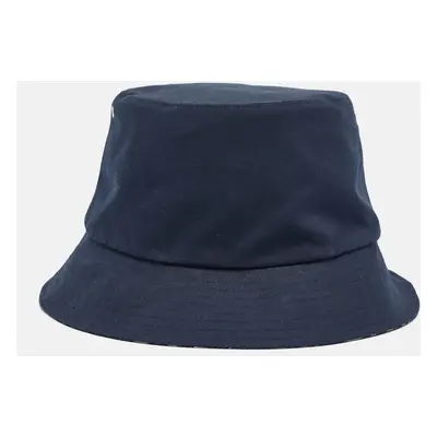 Dior Navy Blue Oblique Teddy-D Brim Cotton Blend Reversible Bucket Hat