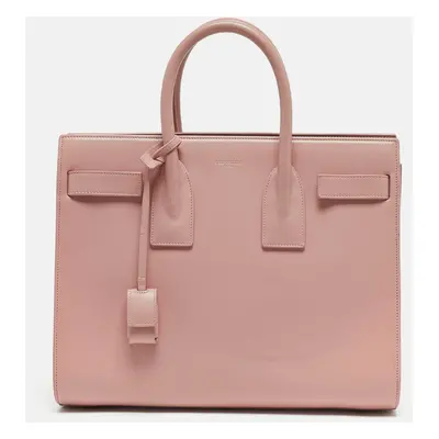 Saint Laurent Dusty Pink Leather Small Classic Sac De Jour Tote