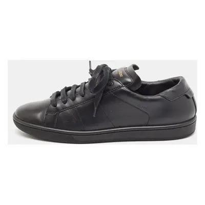 Saint Laurent Black Leather Wolly Sneakers Size