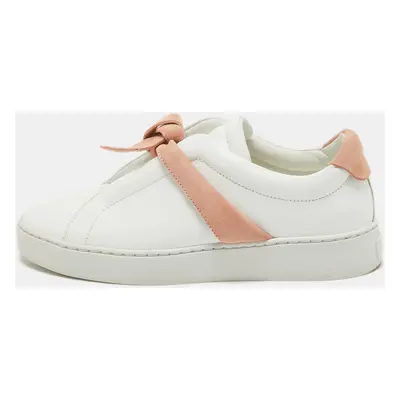 Alexandre Birman White Leather Low Top Sneakers