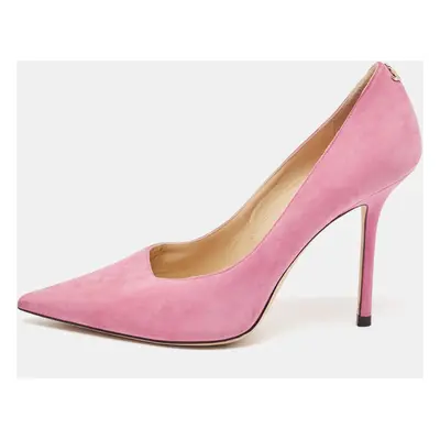 Jimmy Choo Pink Suede Love Pumps Size 37.5