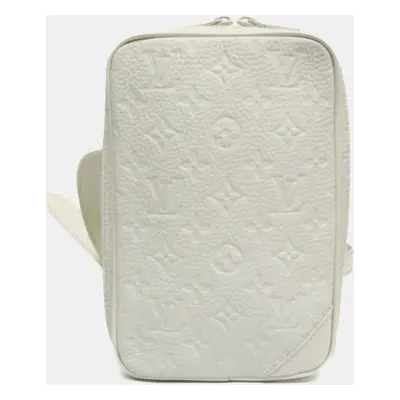 Louis Vuitton White Monogram Empreinte Utility Side Bag