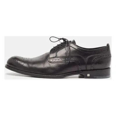 Louis Vuitton Black Brogue Leather Lace Up Oxfords Size