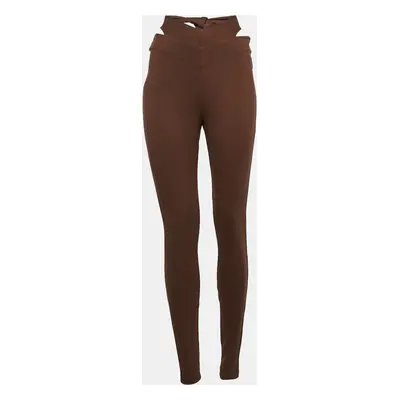 LPA Brown Jersey Tie-Up Waist Trousers