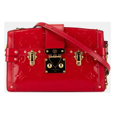 Louis Vuitton Red Patent Leather Monogram Vernis Trunk Clutch