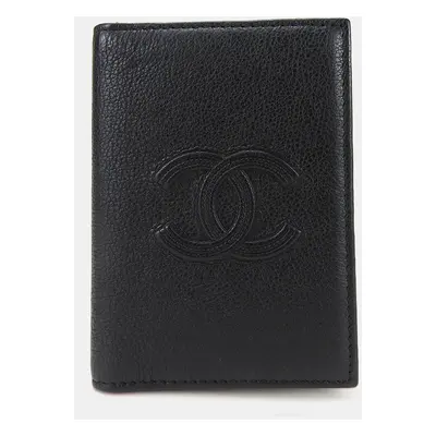 Chanel Black Card Case Grain Calfskin Leather A70261