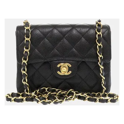 Chanel Black Caviar Leather Flap Bag