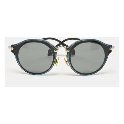 Miu Miu Bicolor/Grey SMU51S Round Sunglasses