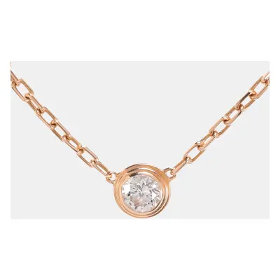 Cartier D'Amour Diamond 18k Rose Gold Small Model Chain Necklace