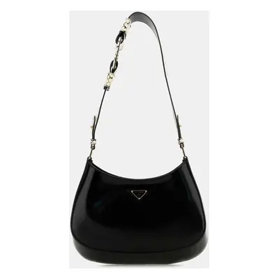 Prada Neroroccia1 Black Leather Cleo Shoulder Bag