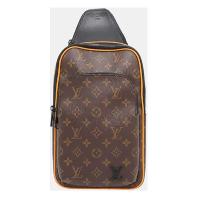 Louis Vuitton Noir Monogram Macassar Canvas Avenue Sling Bag