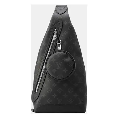 Louis Vuitton Noir Monogram Eclipse Taiga Leather Duo Sling Bag