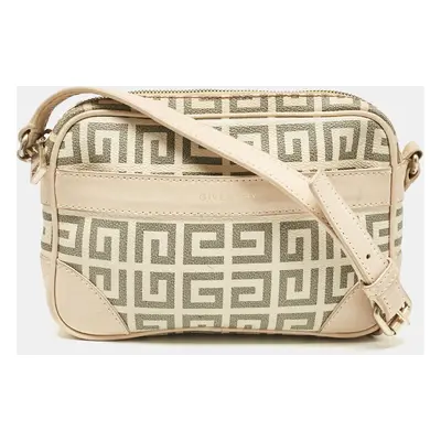 Givenchy Beige/Grey Signature Canvas and Leather Crossbody Bag