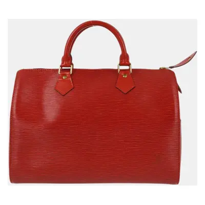 Louis Vuitton Red Epi Speedy Handbag