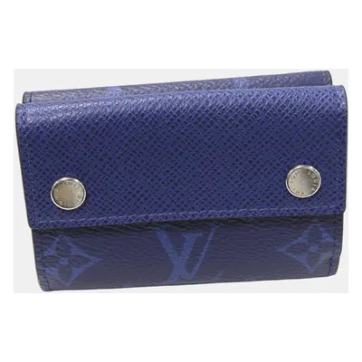 Louis Vuitton Taiga Cobalt Blue Canvas Tri-Fold Wallet