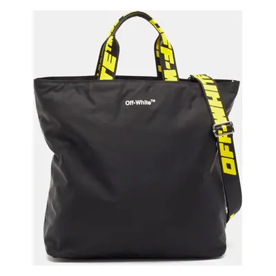 Off-White Black Nylon Hard Core Tote