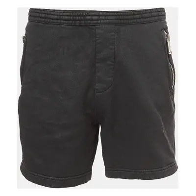 Dsquared2 Black Coated Cotton Drawstring Shorts