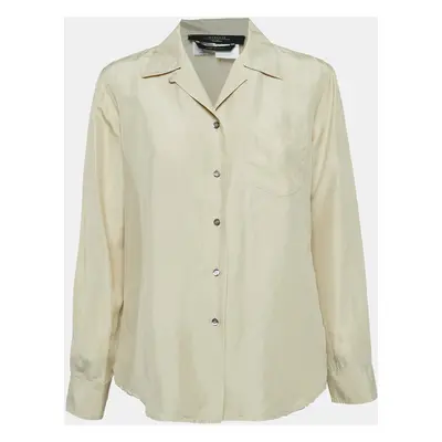 Weekend Max Mara Beige Silk Button Front Shirt